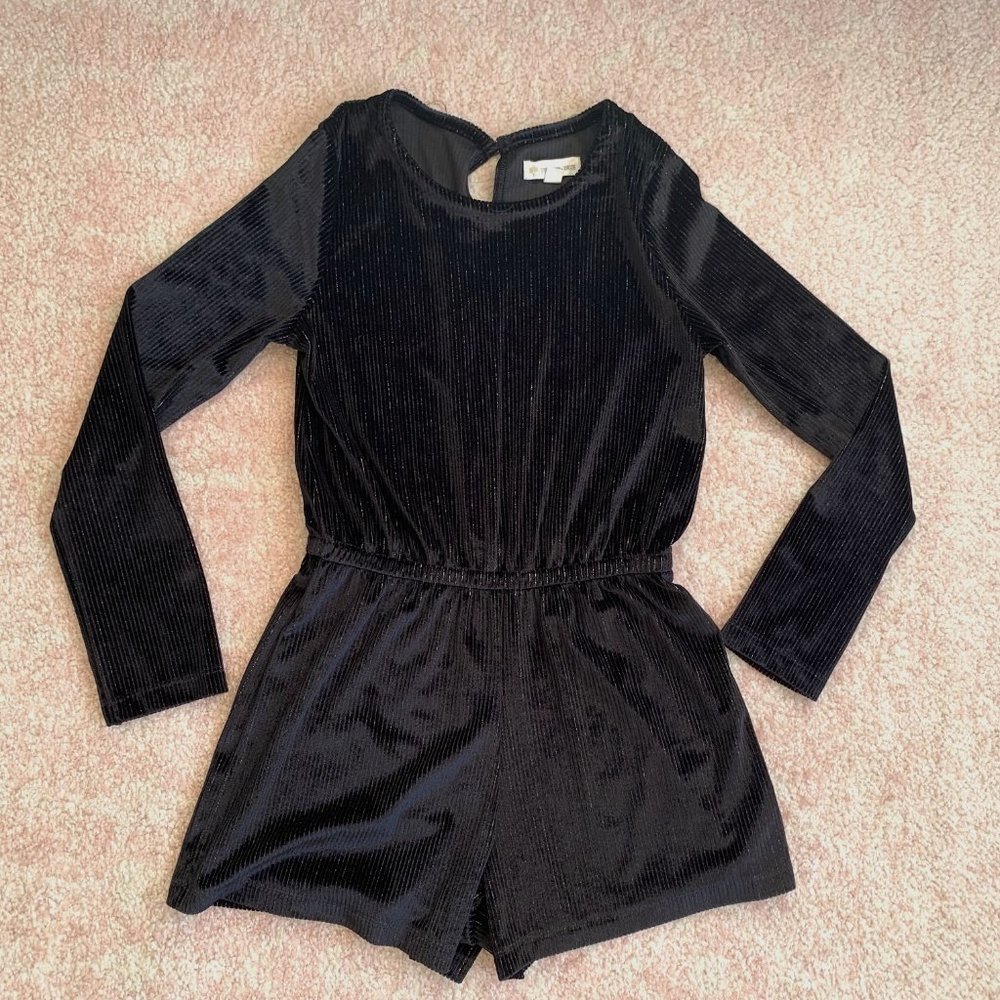 Girls Velvet Romper